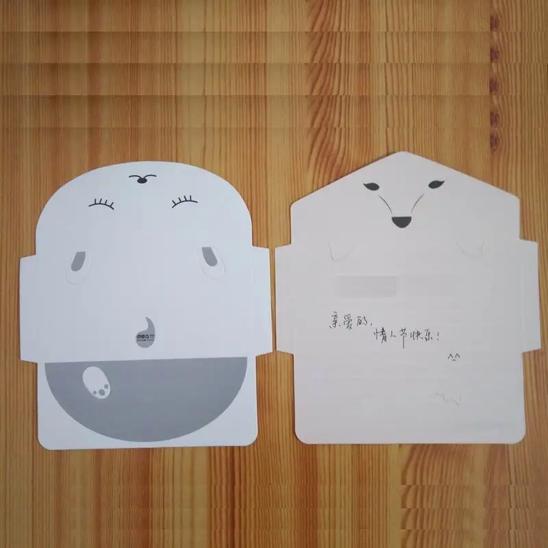 200 шт. конверт с изображением животных из мультфильма открытка надписью Thank Card