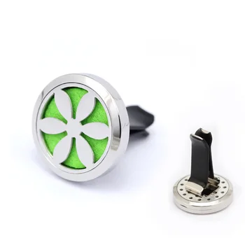 

2016 New 30mm 316 Stainless Steel Big Petal Flower Aromatherapy/Essential Oil Diffuser Perfume Locket Clip for Car