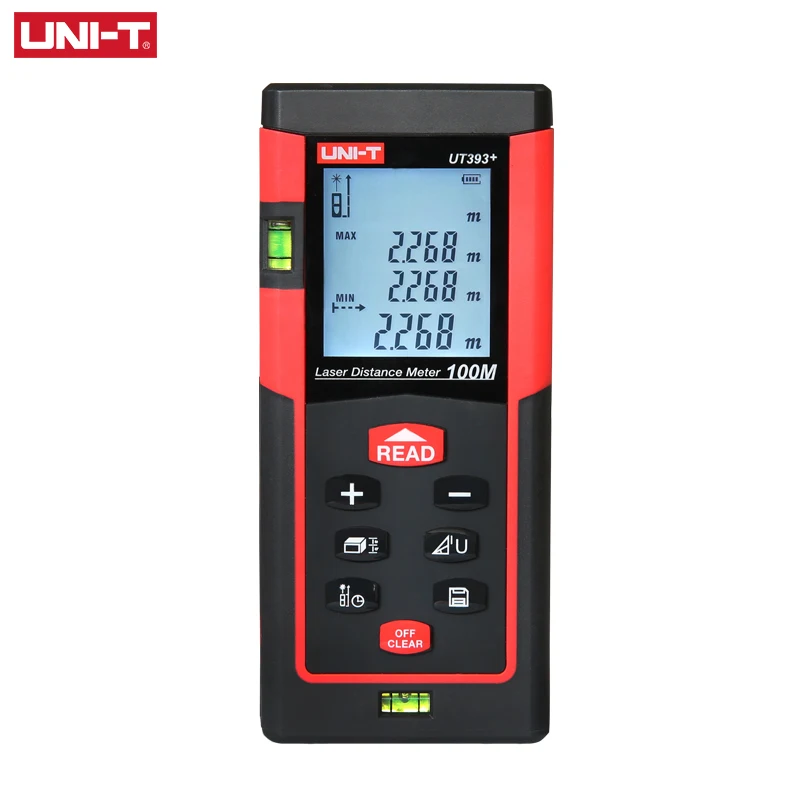 

UNI-T UT393+100M High Precision Laser Rangefinder Data Storage Multi-function Distance Measurement Instrument Horizontal Bubble