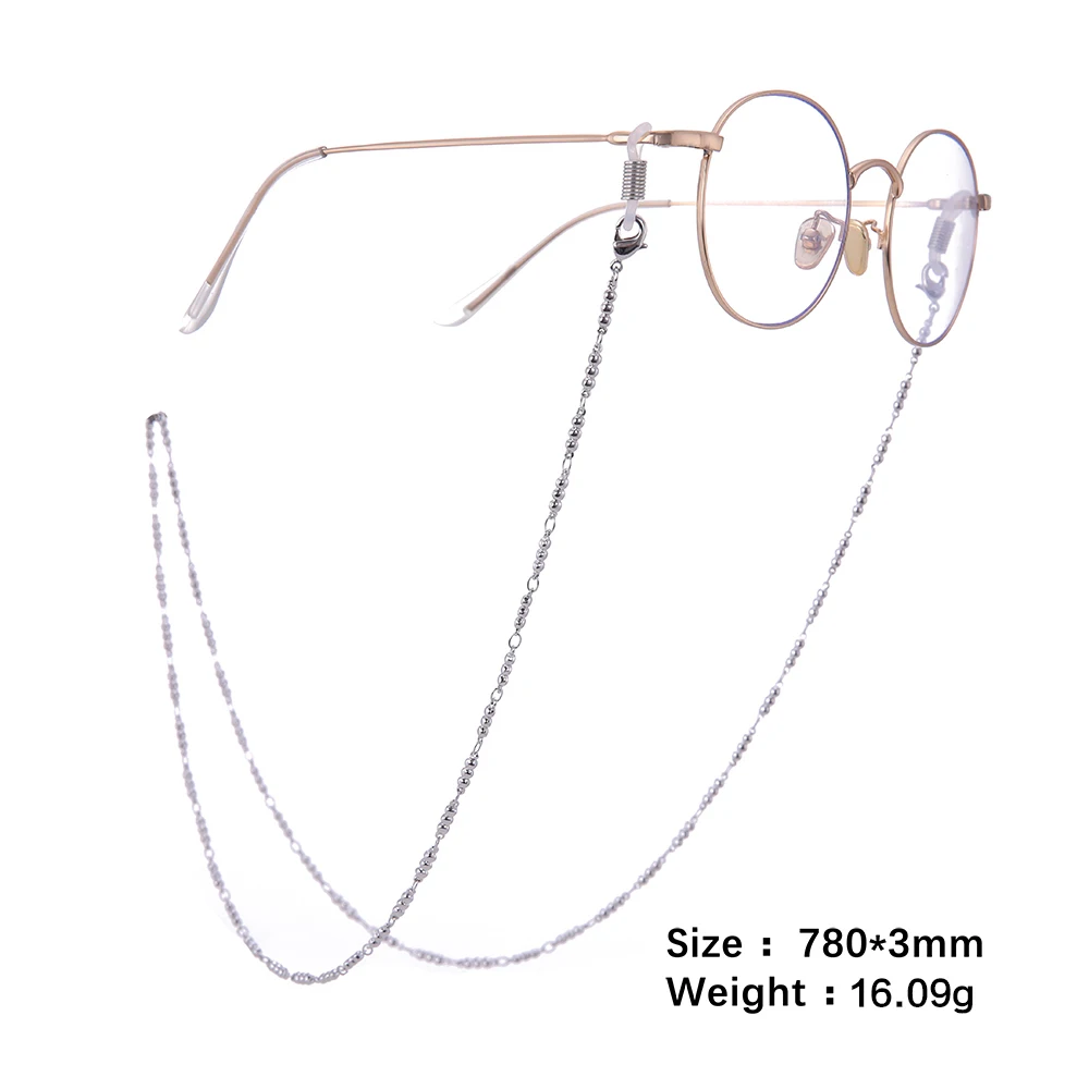 Teamer 78 см солнцезащитные очки ремешок ожерелье золотой бисер очки цепь шнур для очков для чтения очки Аксессуары для очков - Цвет: 5