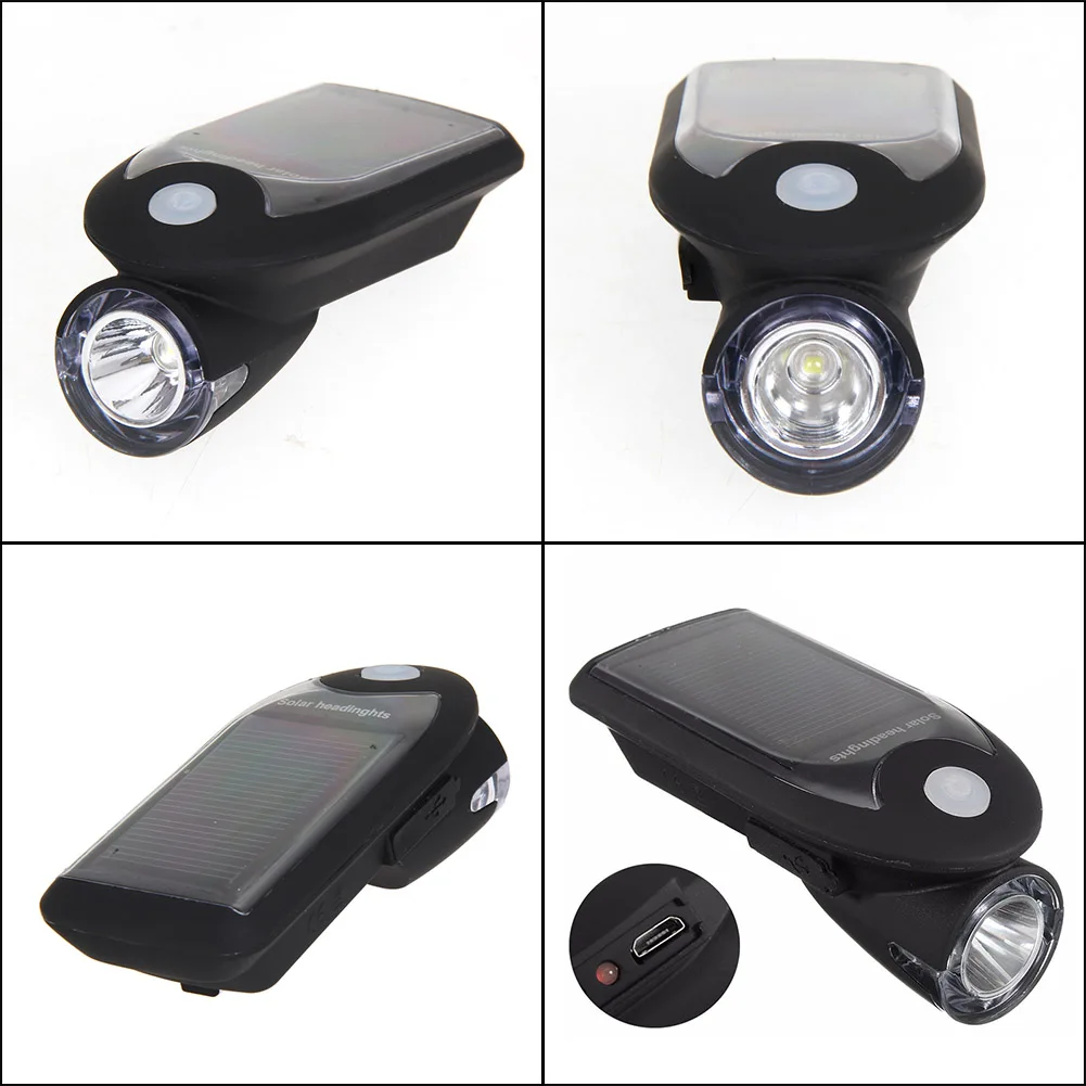 Clearance Ne LED USB Rechargeable Bike Light Headlight Solar Energy Bicycle Front Light Waterproof with 360 Degree Rotating Mount  YS-BUY 2