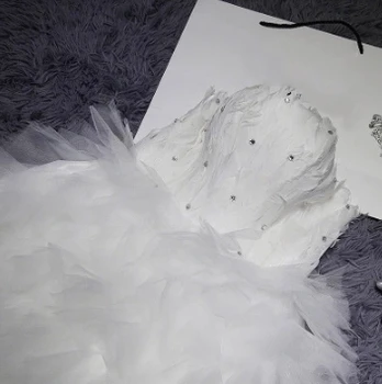 

2020 Cheap Short Wedding Dresses for Party vestido de noiva Weddig Gowns Feathers Dress With Beads Summer Bridal Dress