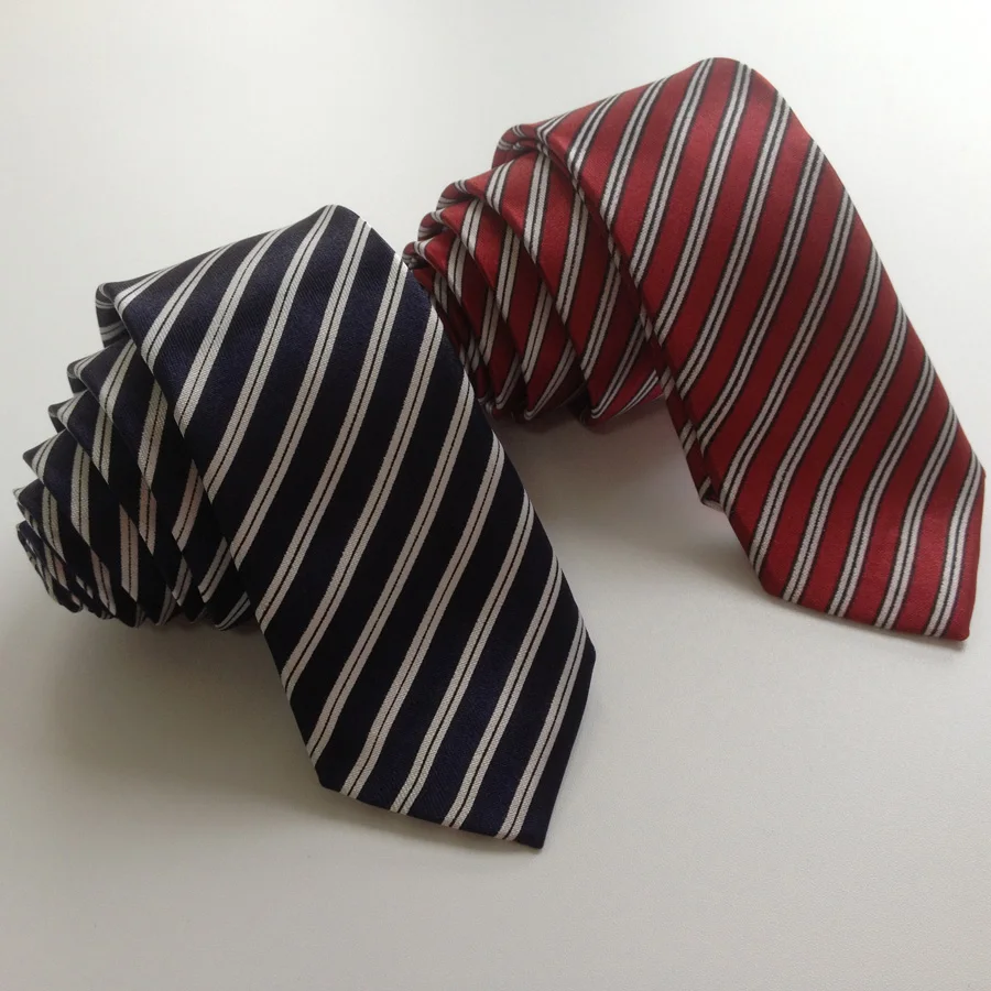 5 см молодых Для мужчин узкий галстук мода Бизнес Галстуки Темно-синие с белыми полосами