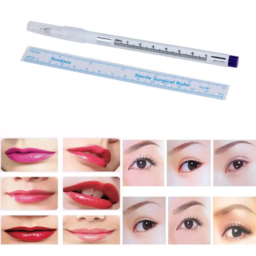 

1set New Fashion Surgical Skin Marker Pen Scribe Tool for Tattoo Piercing Permanent Makeup Gift Beauty Dropship 3.15