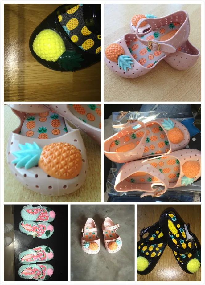 Мини-сандалии для девочек; коллекция года; Лидер продаж; простые резиновые сапоги; летняя детская обувь для малышей с рисунком ананаса; zapatos