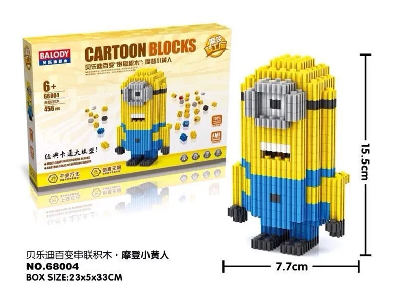 Retail Minions NanoBlocks Pegman Assembling Blocks...