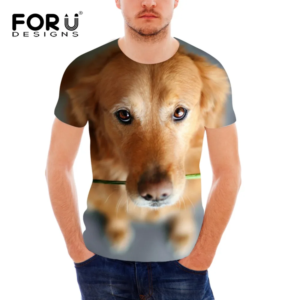 

FORUDESIGNS Wholesale Short Sleeve Animal Shirt Colorful T Shirt Men T-Shirt Male Crossfit Tops Print o-neck S M L XL XXL