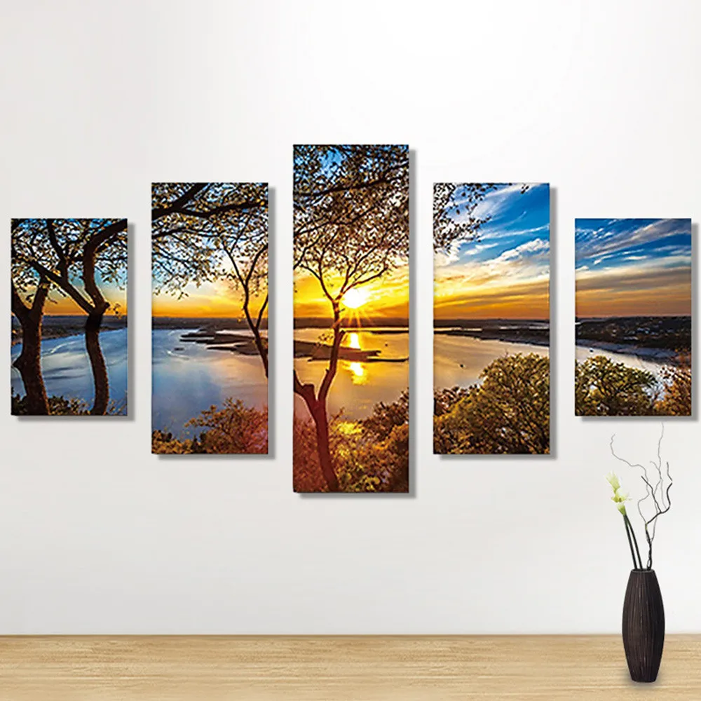 

Sunshine landscape beach three-dimensional painting 5D full diamond rhinestone paste embroidery cross stitch Wall Sticker #40
