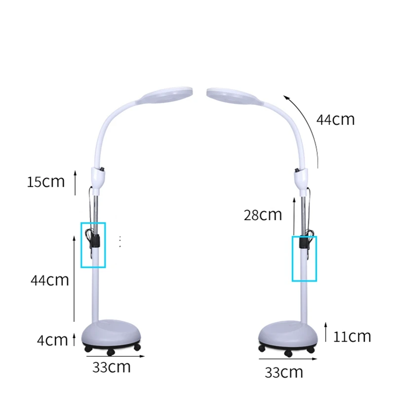 Wongshi увеличительное освещение, медицинский красивый светодиодный светильник, светильник для татуировок, лампа для осмотра пола, бестеневые лампы, светодиодный светильник для чтения