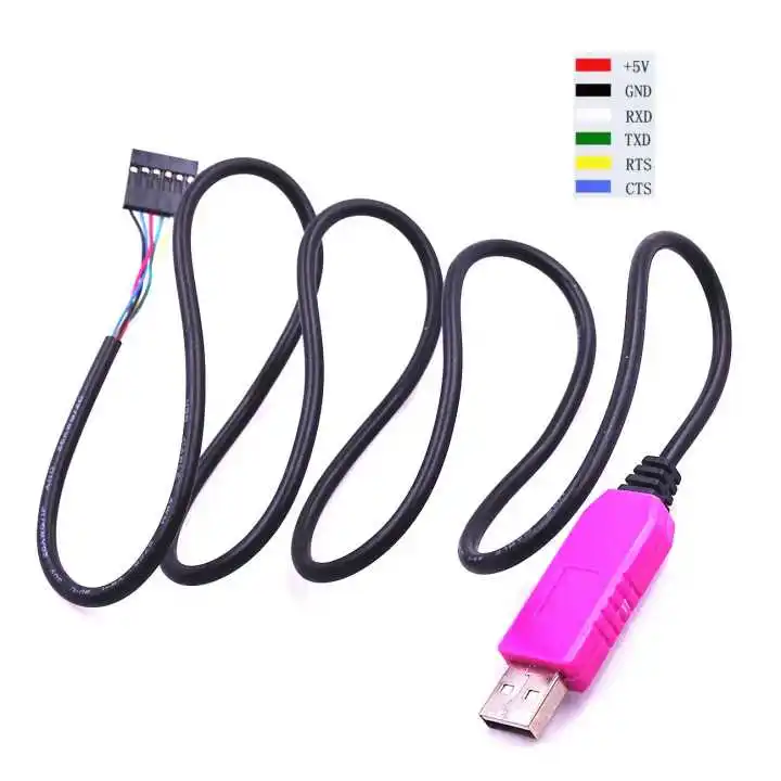 1 шт. PL2303 HXD 6 контактный USB TTL RS232 последовательный кабель для преобразования PL2303HXD