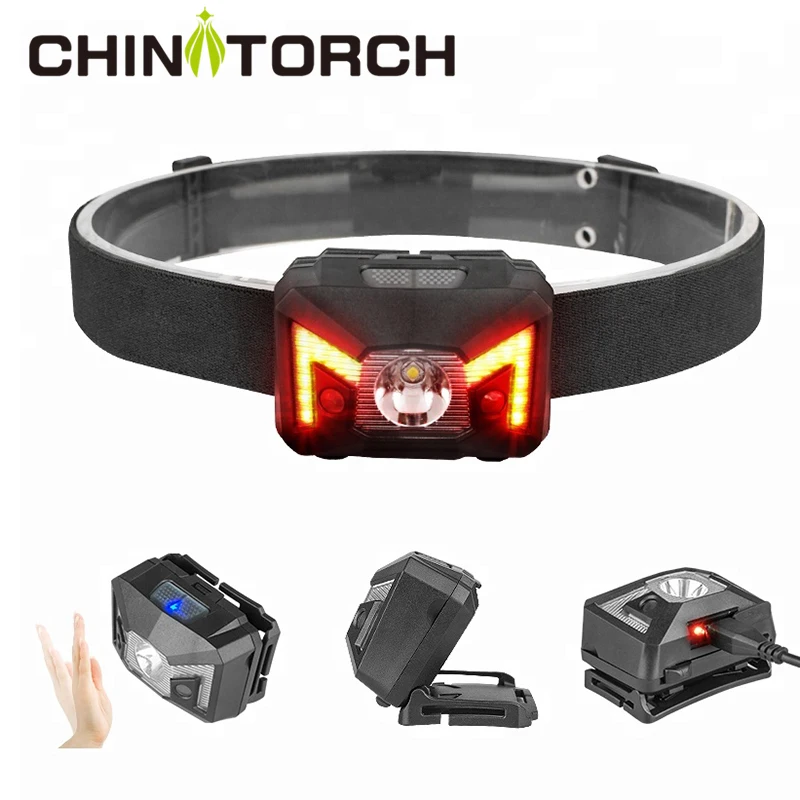 

Super Bright Led Headlight Led Waterproof Motion Sensor Headlamp Powerful Built-in battery Flashlight For Fishing Camping