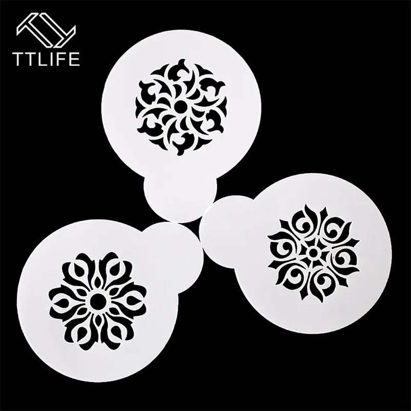 TTLIFE 3 шт. форма для гирлянды причудливая кофейная Цветочная печать модель
