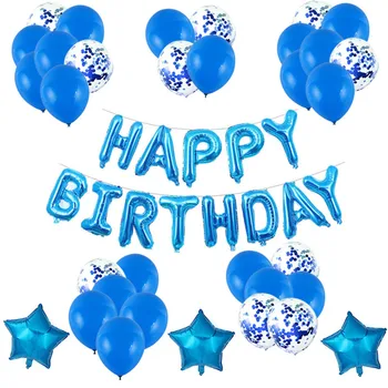 

34pcs Happy Birthday Letter Balloons 16inch Foil Ballons Birthday Party Decorations Rose Gold Silver Black Globos Gifts Supplies