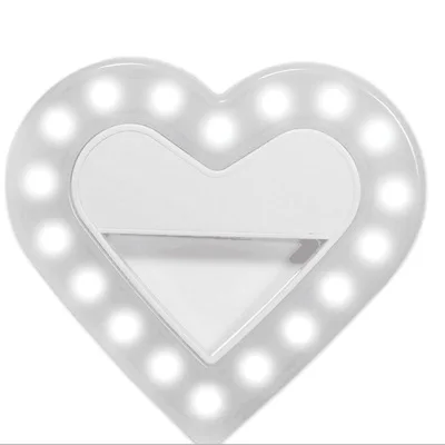 USB Перезаряжаемый 18 светодиодный s Новинка сотовый телефон камера кольцо звезда сердце вспышка для селфи светодиодный вспышка заполняющая свет для смартфона компьютера - Цвет: HEART
