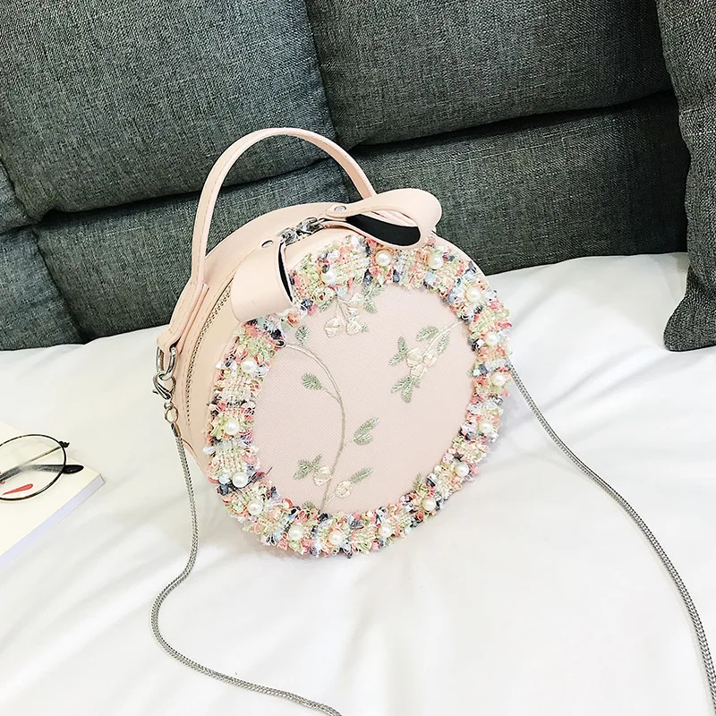 

Designer Crossbody Bag For Top Handle Women Handbag PU Leather Small Round Bags Dinner Clutch Purse dropshipping wholesalers