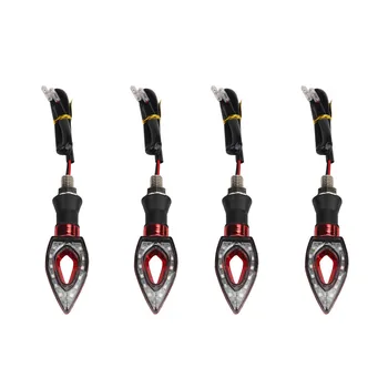 

4xUniversal DC 12V LED Motorcycle Turn Signal Light led car lights 12v universal 6000k turn signal lamp Interior Light Panel