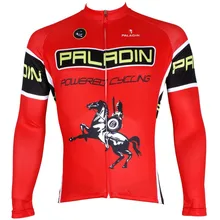 PALADIN "красные Рыцари" мужские с длинным рукавом Велоспорт Джерси велосипед рубашка велосипедная одежда