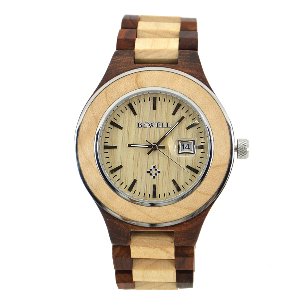 BEWELL WOODEN WATCH