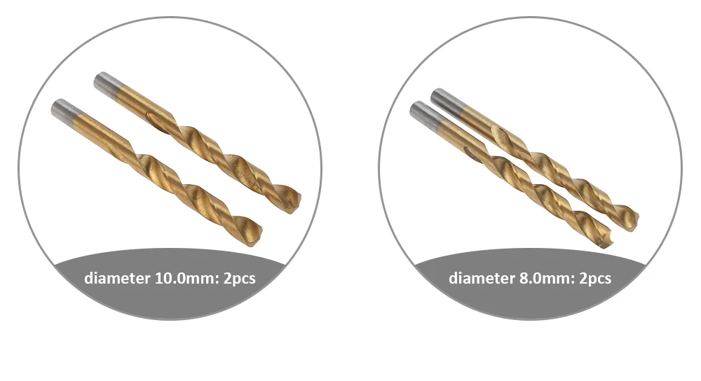 99 шт. набор сверл из быстрорежущей стали 1,5-10 мм, поверхность с титановым покрытием 118 градусов для сверления металла DIY для домашнего использования с коробкой/OPP упаковкой