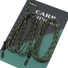 2 шт. рыболовная леска для карпа, готовая привязанная свинцовая основная леска 45IB Leadcore с быстросменным поворотом, PE плетеная леска с свинцовым камуфляжным зеленым цветом