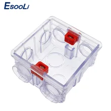 Esooli Adjustable Transparent Mounting Box Internal Cassette 86mm*83mm*50mm For 86 Type WIFI Touch Switch and USB Socket