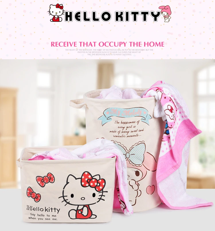 Hello kitty корзина для белья My Melody Брезентовая складная корзина для хранения грязной одежды B54