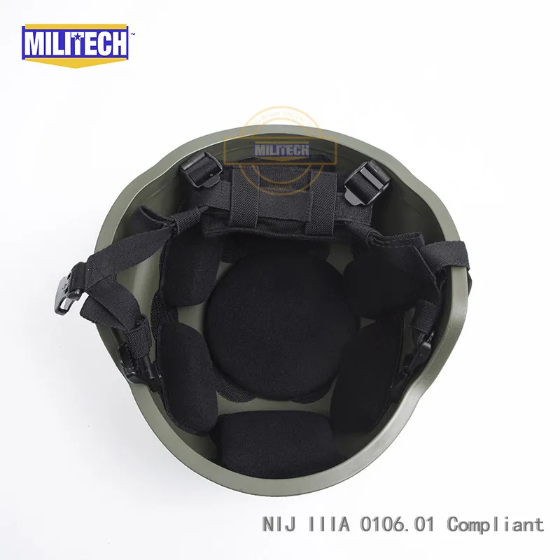 Пуленепробиваемый шлем MILITECH OD NIJ IIIA 3A MICH арамидный ACH пуленепробиваемый Mitch 2000 с