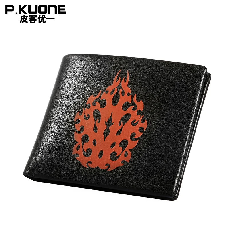 

P.KUONE Magical Changes Flame Color Wallet Business Men Fashion Purse High Quality Famous Luxury Brand Long Wallet New Design
