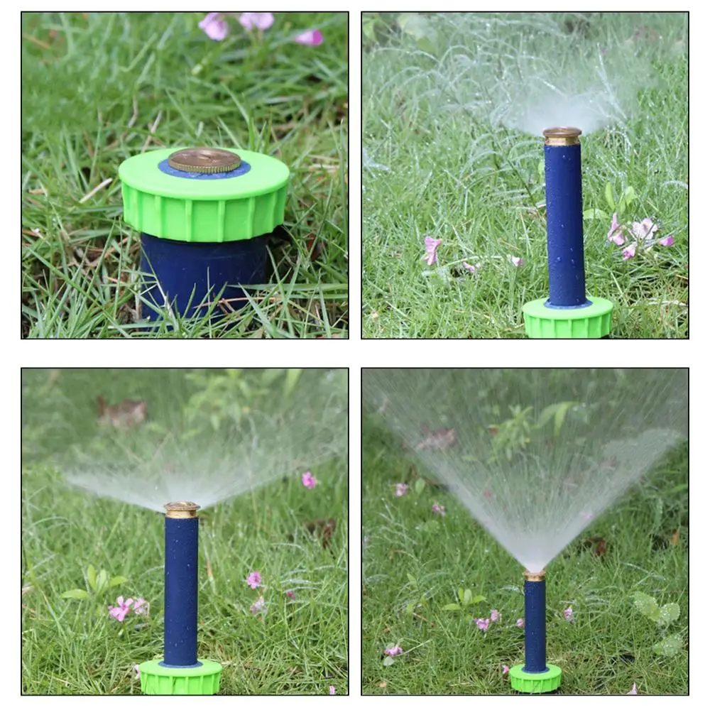 90-360 Degree 4Pcs/lot Garden Lawn Sprinkler Automatic Retractable Spray Irrigation System Copper Nozzle #GW00106