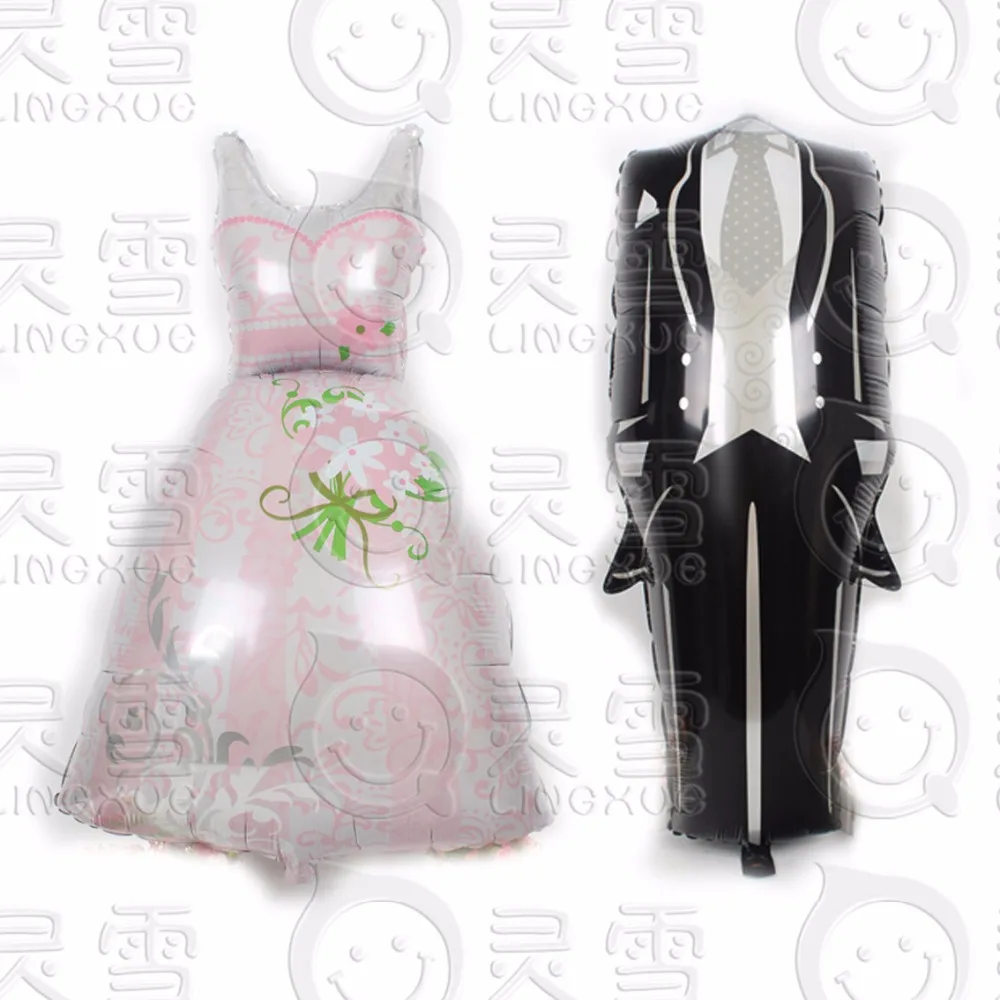 2pcs large groom wedding dress foil balloon marriage decoration balon for wedding 2pcs large groom wedding dress foil balloon marriage decoration balon for wedding