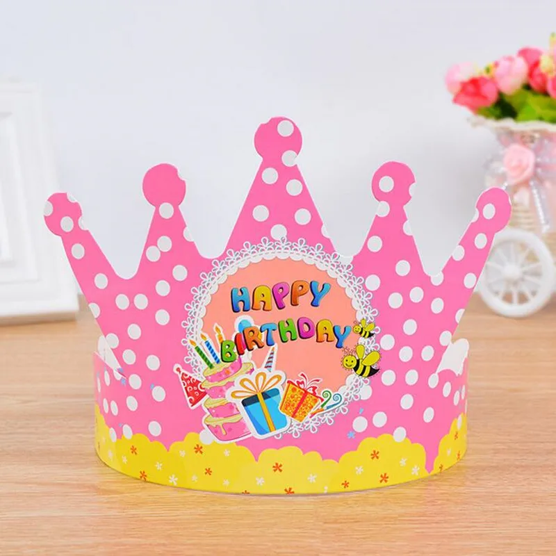 

200pcs Polka Dot Paper Crown Hat Boy Girl Prince Princess Caps Birthday Party Hats Dress Headwear Birthday Halloween