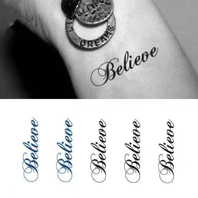waterproof temporary tattoo stickers street chic english letters letter styling for tattoos