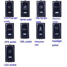 ФОТО new gps drl fog light headlight monitor parking sensor switch button blue yellow white red for mitsubishi lancer asx outlander
