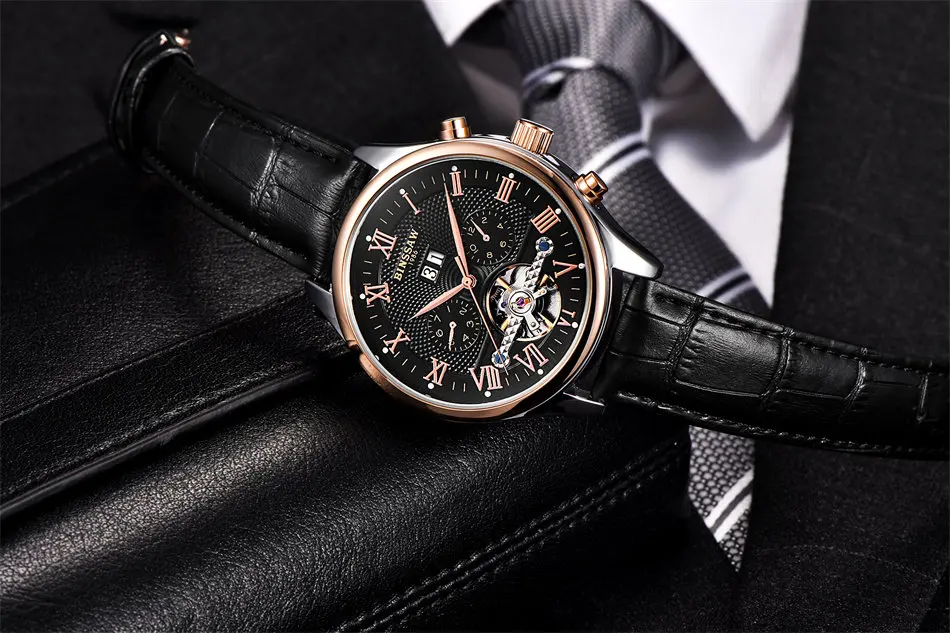 BINSSAW 2018 zegarki męskie luksusowe Top Brand New Fashion mężczyźni Big Designer automatyczny mechaniczny męski zegarek Relogio męski tanie i dobre opinie 3Bar Okrągłe Skórzane Water Resistant Complete Calendar Auto Date 40mm Tenis Racquet Sport Klamra Leatherette 23cm BINSSAW 2018 zegarki męskie luksusowe Top Brand New Fashion mężczyźni Big Designer automatyczny mechaniczny męski zegarek Relogio męski tanie i dobre opinie 3Bar Okrągłe Skórzane Water Resistant Complete Calendar Auto Date 40mm Tenis Racquet Sport Klamra Leatherette 23cm
