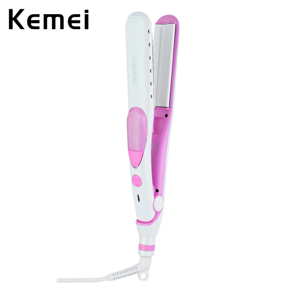 

Kemei KM - 5623 Hair Straightener Steam Spray Ionic Ceramic Electric Hair Straightener With Ceramic Aluminum Plate Styling Tool
