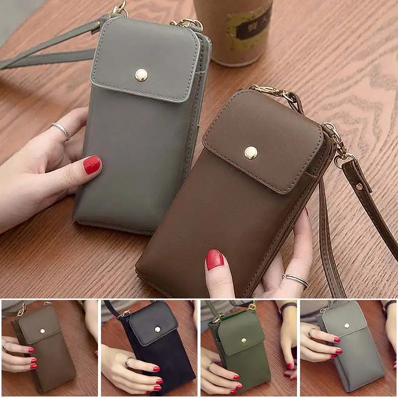 

Universal Retro Style Multi-functional Wallet Women Lady Coin Purses Mini Mobile Phone case Bags for 5.7 Inch Smartphone