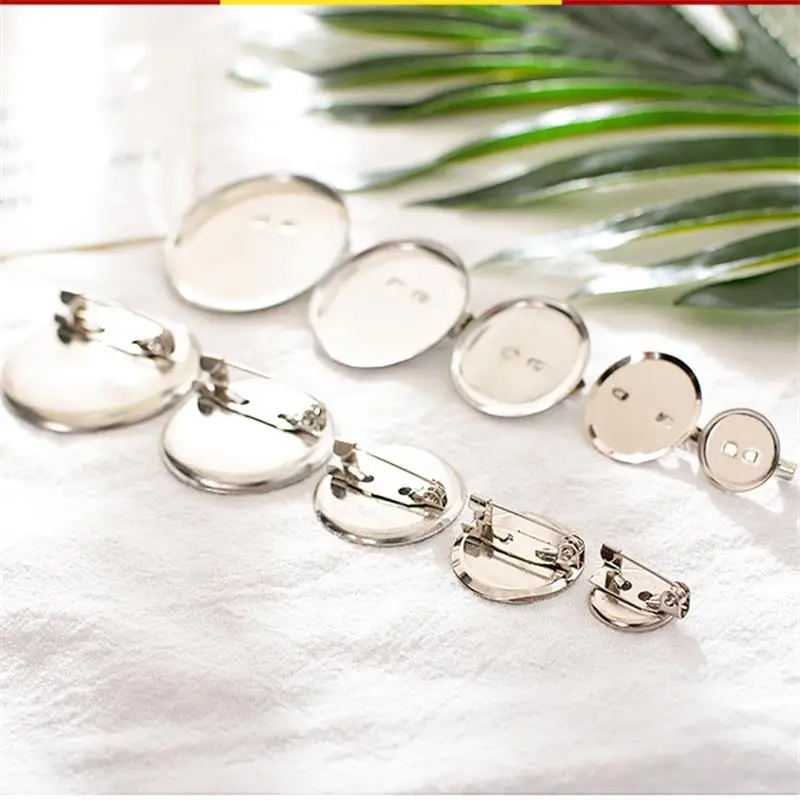 20pcs/bag 18-33mm Round Safety Pins Brooch Base Jewelry Findings Accessory Making DIY Accessories Clothing Supplies | Украшения и