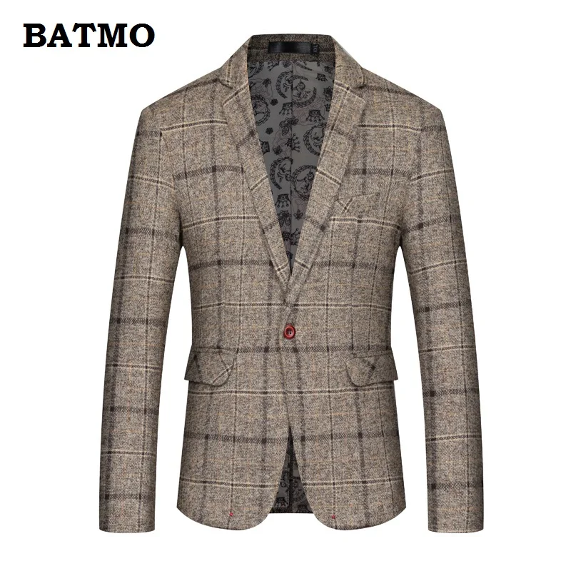 

Batmo 2018 new arrival summer high quality gray casual suits men,men's casual jackets,men's blazer ,1101
