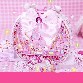 

Handicraft workshop colorful party handbags children DIY handmade creative puzzle girl toys wholesale