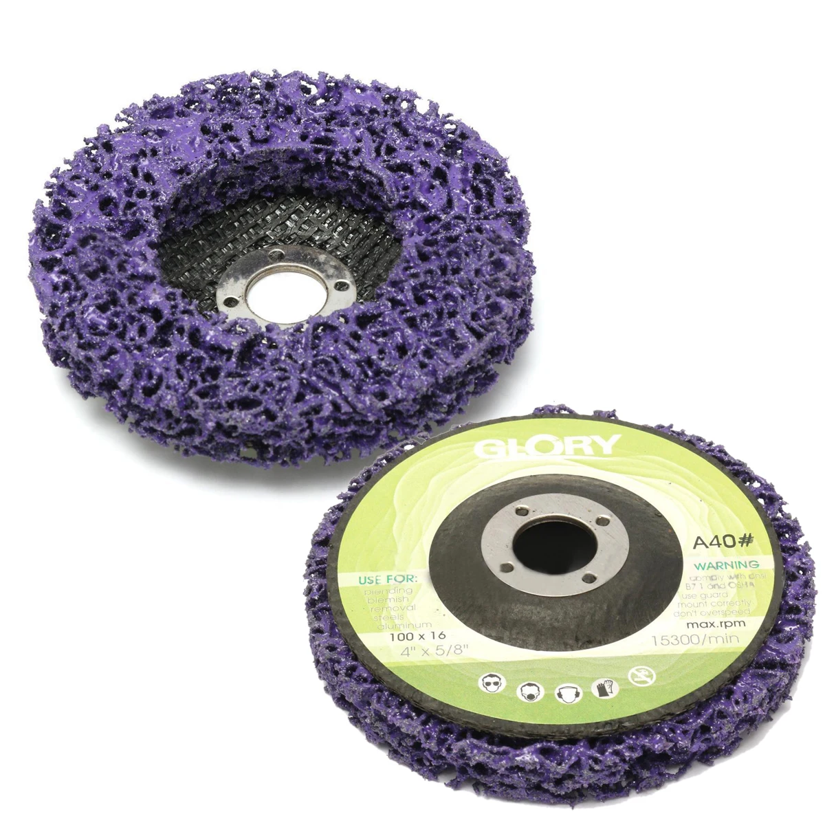 5pcs Poly Strip Disc Wheel Wood Metal Paint Rust Removal Clean Grinding