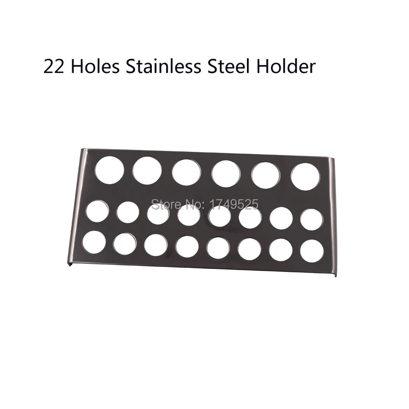 

New Large Stainless Steel Pigment Container Stand Tattoo Ink Cup Holder For 22 caps Stand Machine Supply