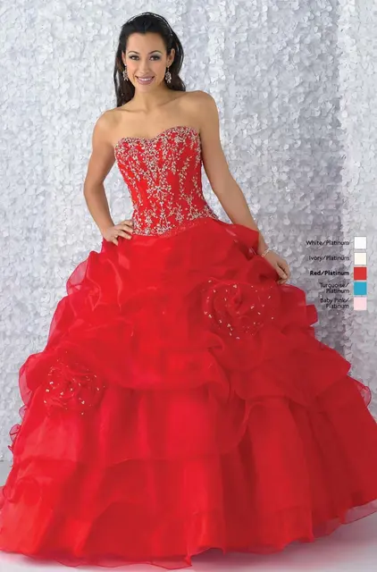 Aliexpress.com : Buy 2011 New Style Red Ball gown floor length Organza