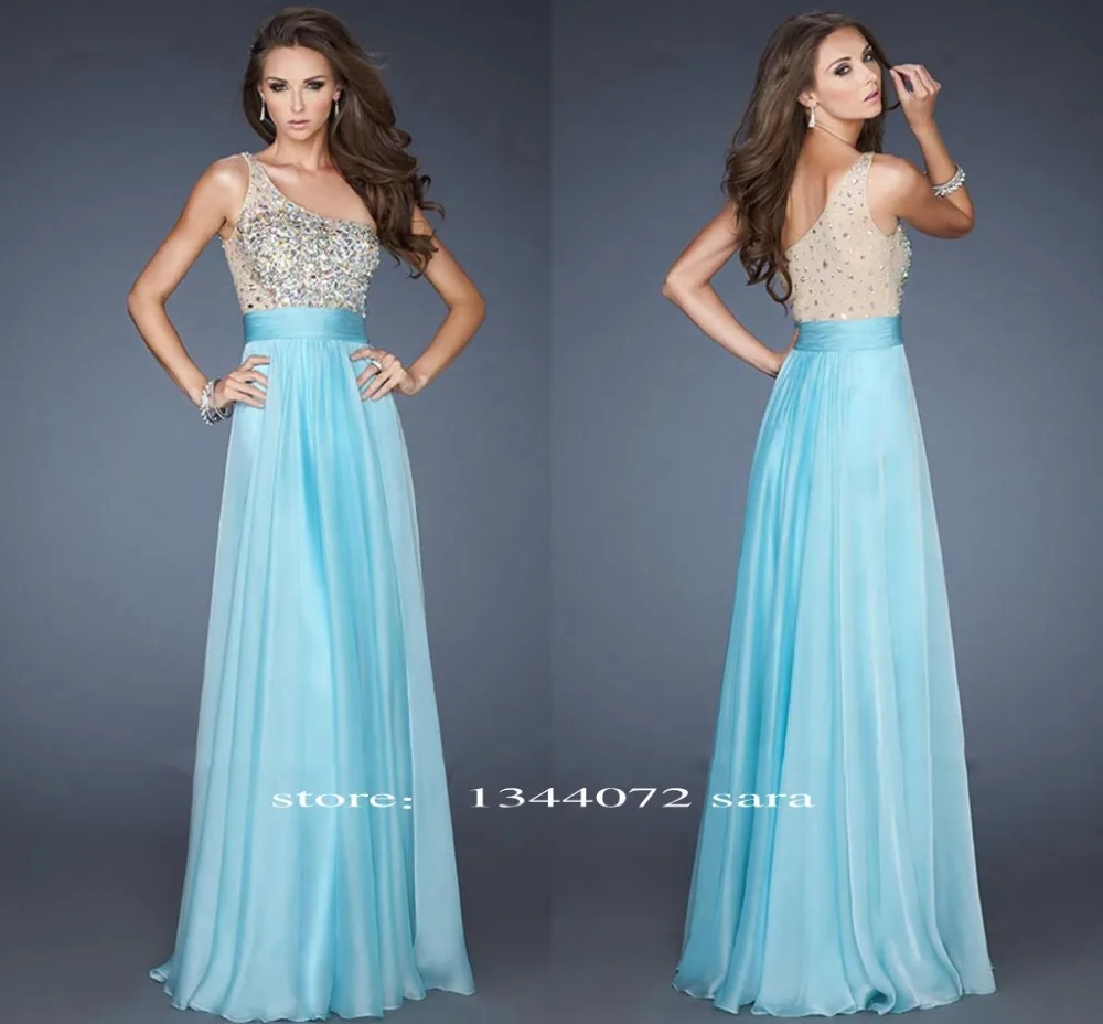 Cheap Bridesmaid DressesCheep Hot Sale One Shoulder Sleeveless A-Line Floor-Length Beading Chiffon Evening Dressess | Свадьбы и