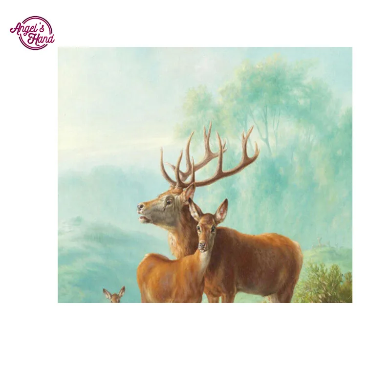 Aliexpress.com : Buy 5D diy Needlework 'deer' diamond embroidery round