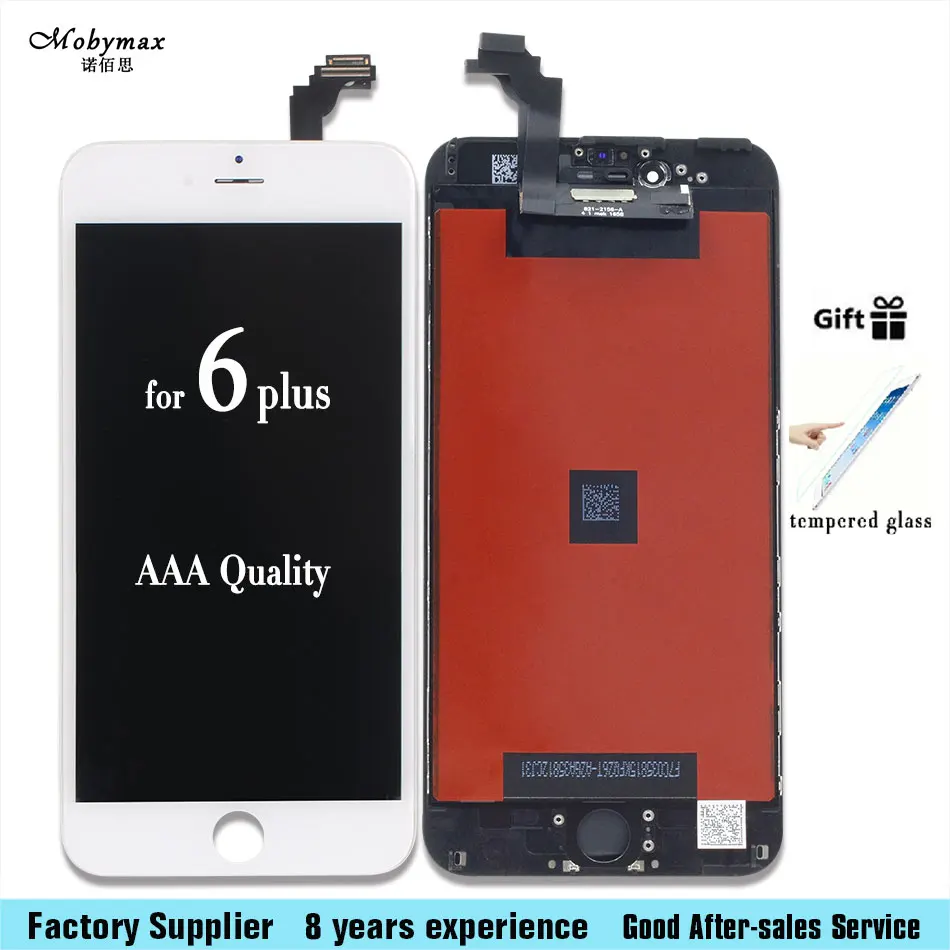 

Black or White LCD Display + Touch Digitizer Screen Assembly For iPhone 6 Plus 5.5 2017 with Tempered film
