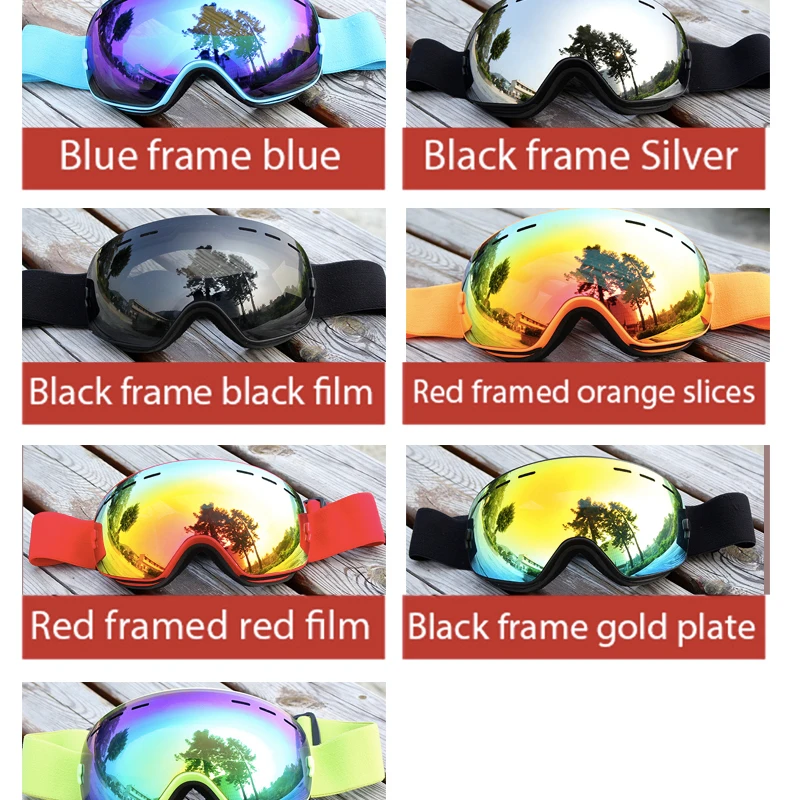 Лыжные очки двухслойные UV400 Анти-противотуманные лыжные маски Лыжные очки мужские и женские лыжные очки Спортивная Поверхность лыжные очки