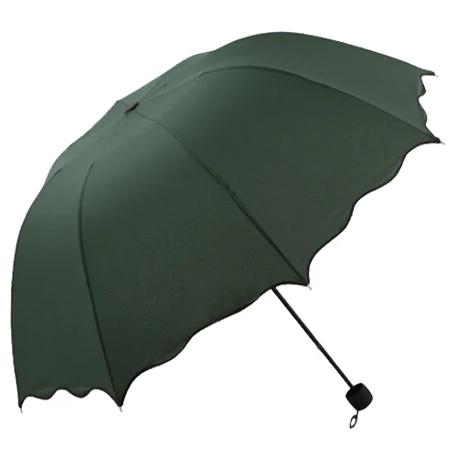 Женский зонтик принцессы с защитой от УФ-лучей, складной зонт от Солнца/дождя, черный