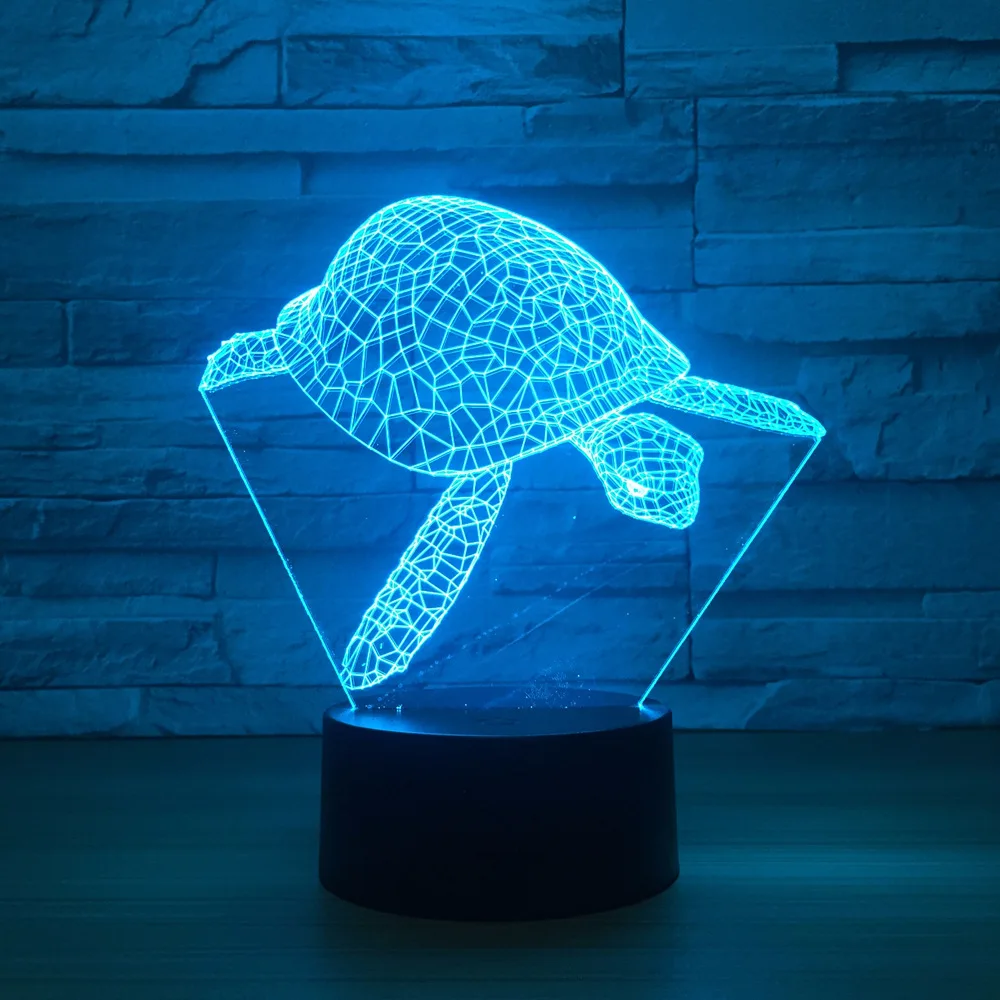 Морская черепаха 3d светодиодная лампа 7 цветов настольные ночники для детей сенсорные светодиодные Usb настольные лампы Lampara Lampe детский ночник для сна Прямая поставка