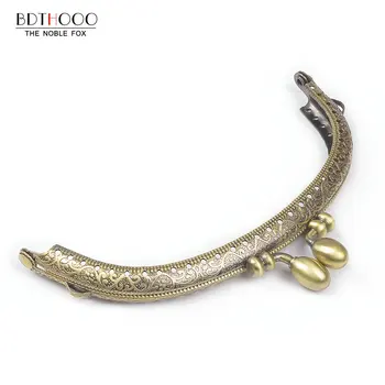 

12.5cm Arch Metal Purse Frame Handle for Clutch Bag Handbag Accessories Making Kiss Clasp Lock Antique Bronze Tone Bags Hardware