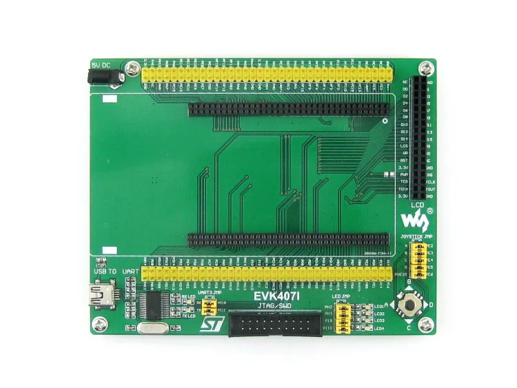 EVK407I = STM32 плата STM32F407IGT6 Cortex-M4, с USB HS/FS, Ethernet, NandFlash, JTAG/SWD, USB в UART, с 3,2 '320x240 сенсорный ЖК